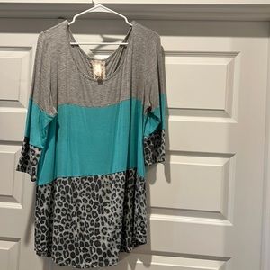 3/4 lovely cheetah mix print